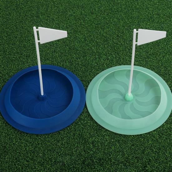 Golf Putting Cup with Flag Silicone Golf Hole Cup Indoor Outdoor Golf Putting Training Aid for Home Backyard Practice