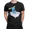 Blue Moose Character Illustration Funny Graphic 100% Cotton T-Shirt Happy Tree Friends Tops Tee