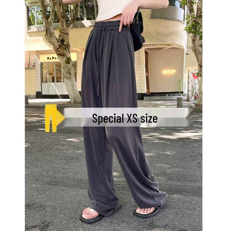 

Petite Copper Ammonia Silk Wide-Leg High-Waist Pants - Slimming & Drapey Summer Style for Women XS (60-79 jin)
