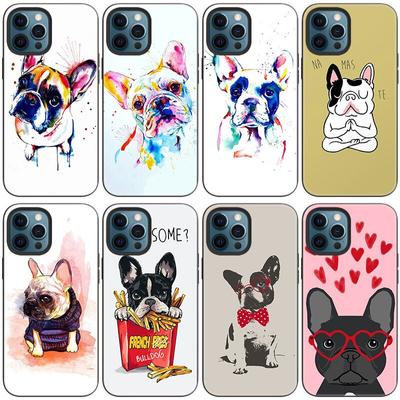 Cute Brindle Frenchie Puppy Phone Case For Apple iPhone 14 13 12 Mini 11 Pro Max 7 8 XR X XS 7 8 Plus SE 2020 2022 Cover