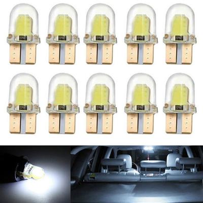 10 pezzi LED bianco COB Canbus T10 W5W lampadine per luce targa in silicone per auto