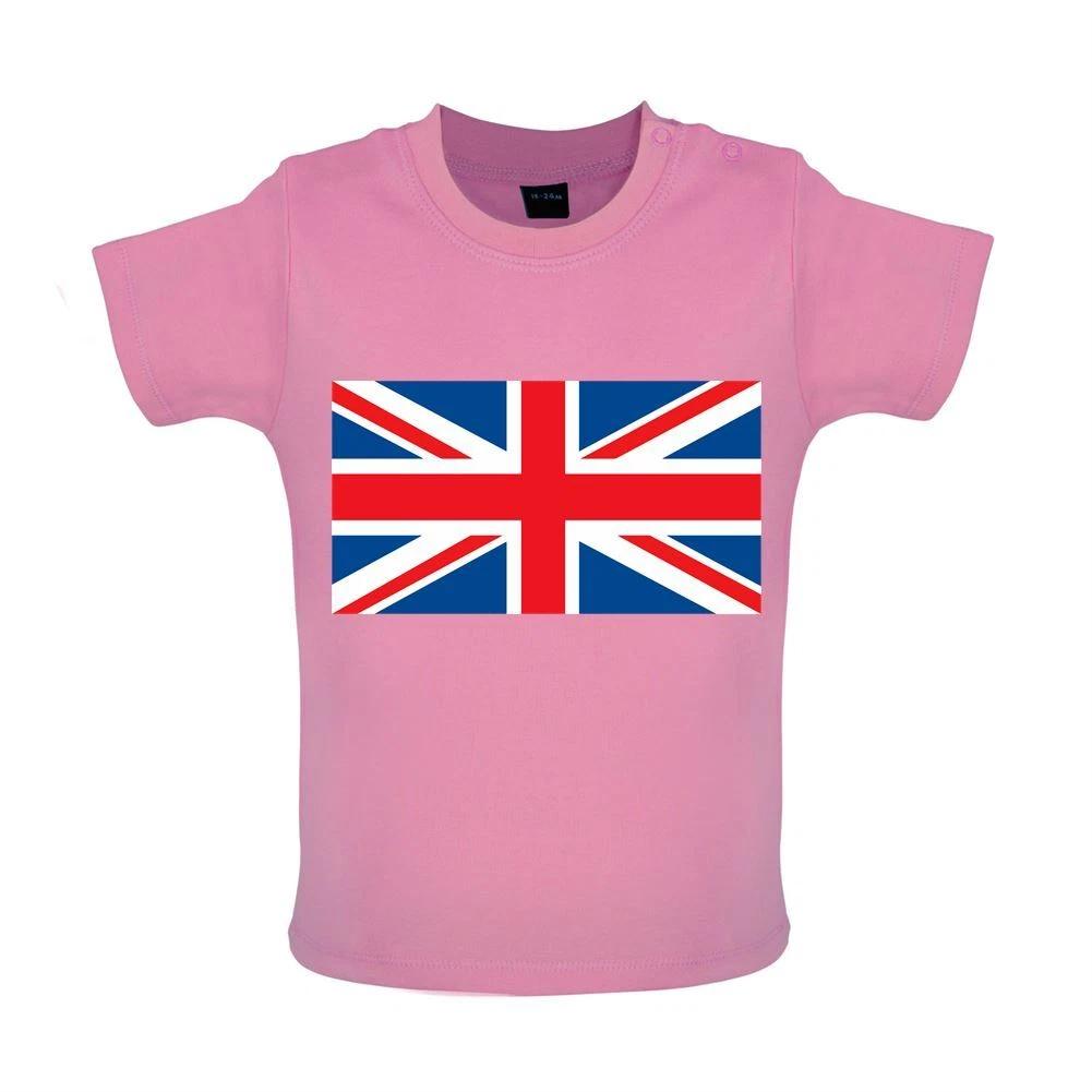 Union Jack Flag - Baby T-Shirt / Babygrow - UK London Britain British United 120