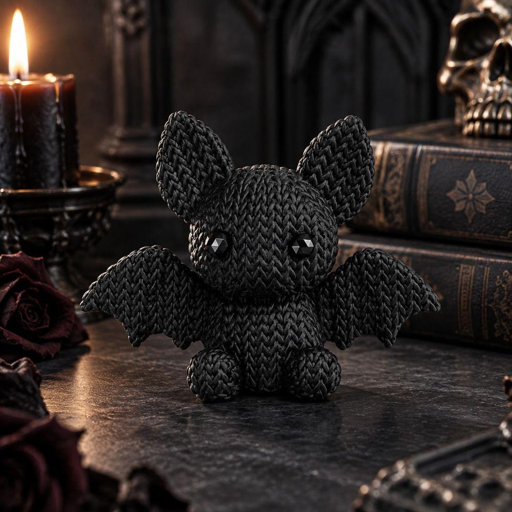 3D Printed Halloween Bat Sculpture Gothic Dark-Style Bat Statue Bookshelf