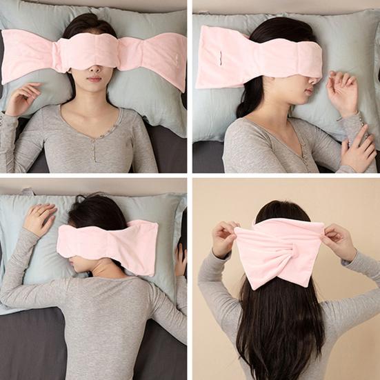 Yousheng 3D Contoured Sleep Mask with Adjustable Strap Light Blocking Eye Mask for Warm Therapy Pressure-free Sleep Mask for Side Sleeping Travel