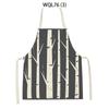 Kitchen Apron for Women Cartoon Animal Polar Bear Deer Printed Sleeveless Linen Aprons Home Cleaning Tools Cooking Baking Apron