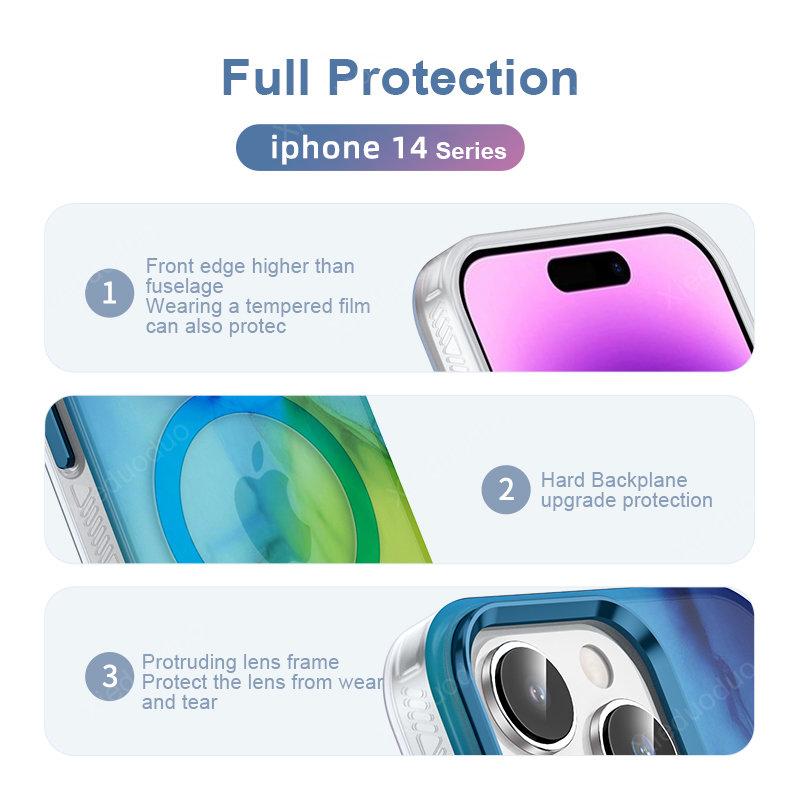 Aquarellmalerei Handyhülle für iPhone 13 14 Pro Max Magnethülle für iPhone 14 Plus Hülle iPhone 14 Pro