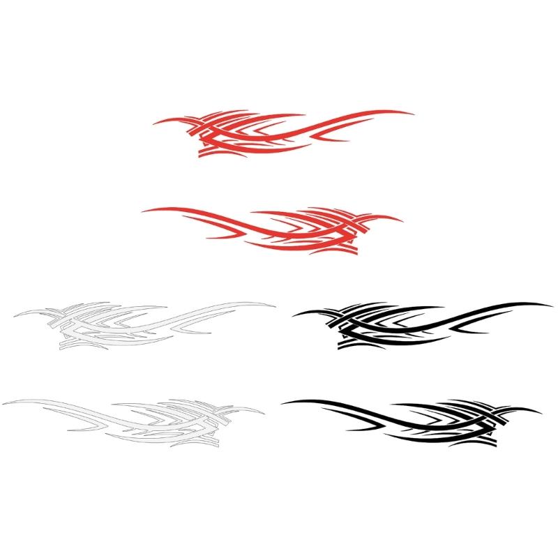 Flame Graphics Car Body Side Stickers Flame Racing-Sports Stripe Decal for Car Universal Vinyl Self-Adhesive Decal Decor