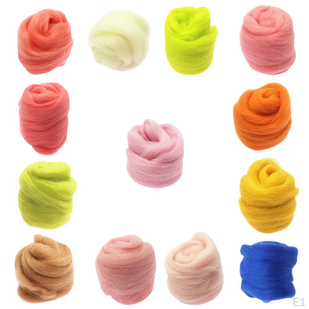 Felting Wool Materials Soft and Fre Yarn Roving for Art Work