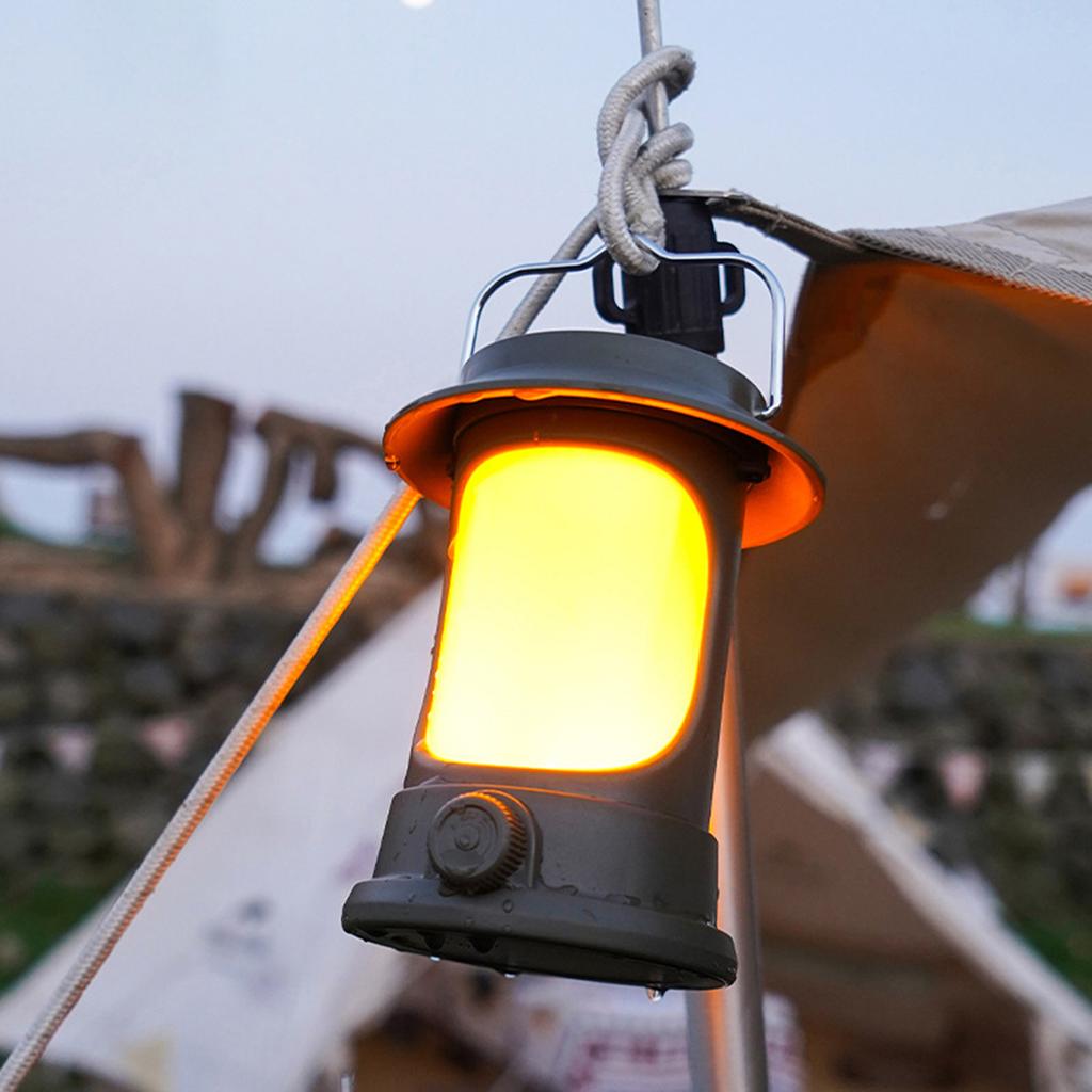 Solar Camping Light Portable LED Tent Lamp Rechargeable Campsite Lantern Stepless Dimming for Outdoor Camping Hiking