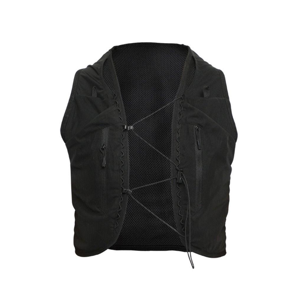 Phones Wallets Hydration Vest Pack Large Capacity Hydration Undershirt Bag Cycling Marathon L чёрный