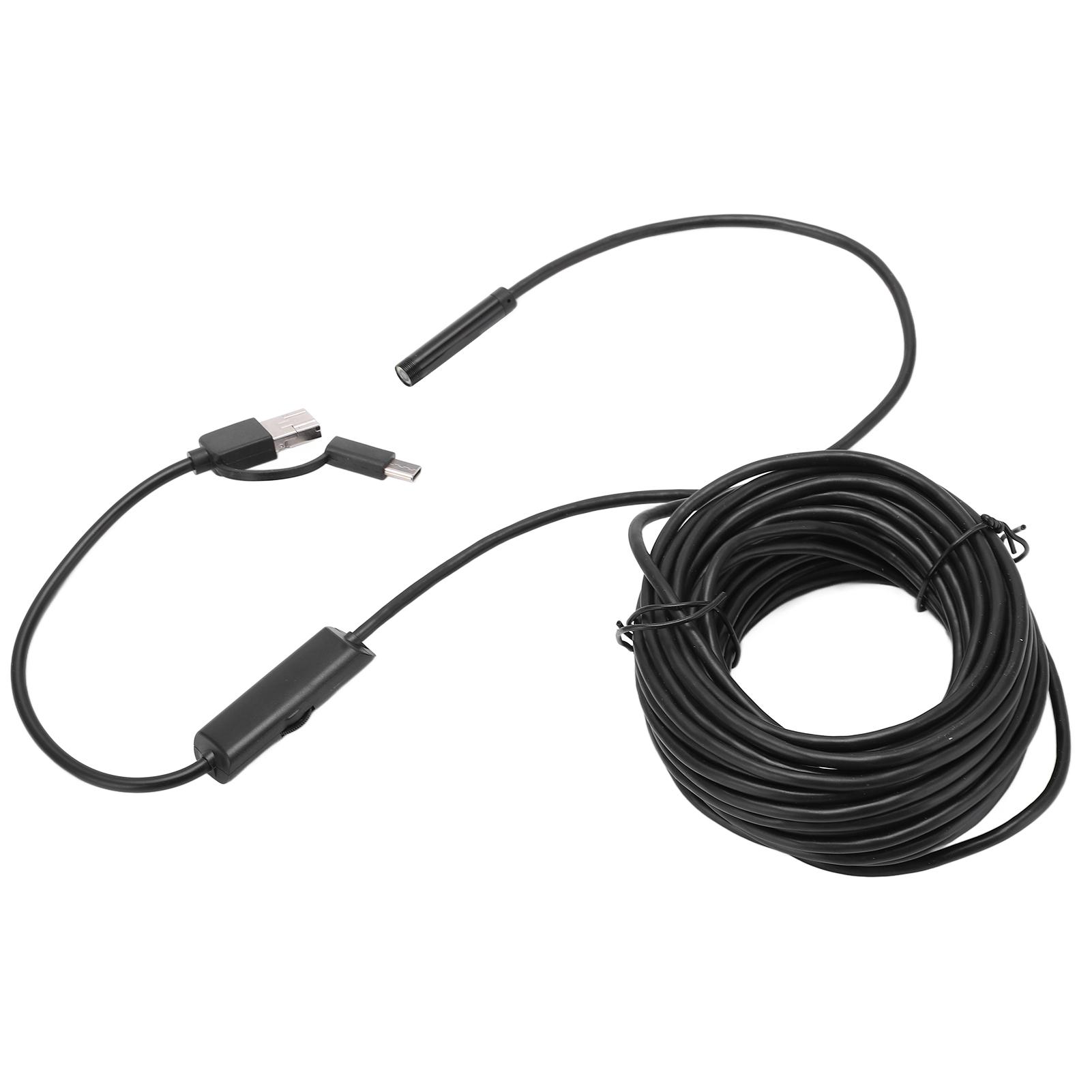 AN100‑7 7.0mm Industrial Endoscope Flexible Cord 3 In 1 High Definition Rainproof Snake Camera ABS