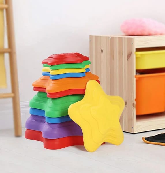 Sensory Path River Stones Childrens Balancing Stones Stepping Stones Motor Skills and Coordination Starfish 11 Pcs