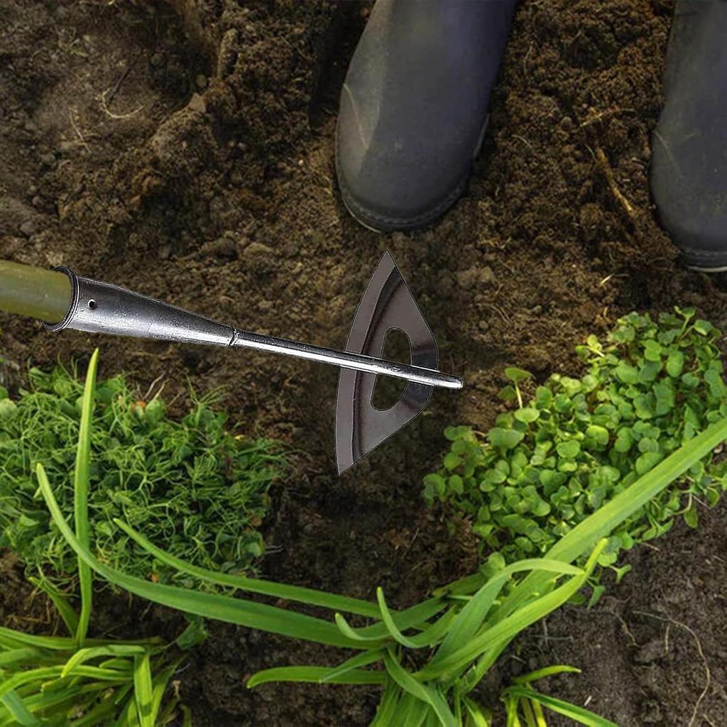 Ganzstahl Gehärtete Hohlgartenhacke, Langlebiges Langstiel Unkrautjätewerkzeug, Landwirtschaftliche Pflanzung, Auflockern des Bodens, Scharfes Unkrautzieherwerkzeug für die Gartenarbeit