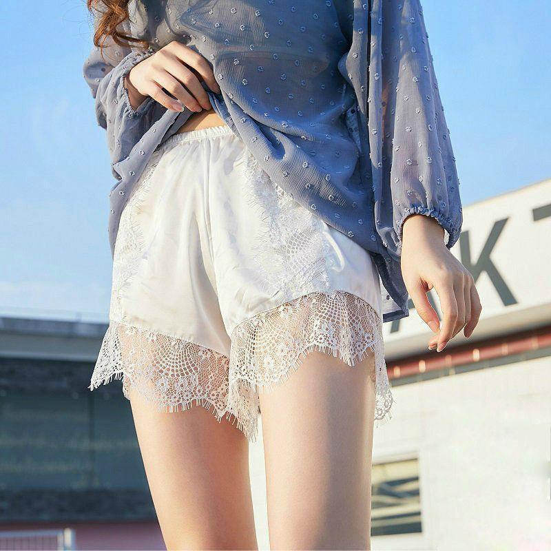 

Летние защитные брюки для женщин, противоударные, студенты могут носить свободные тонкие леггинсы из ледяного шелка, шорты больших размеров с юбкой XL