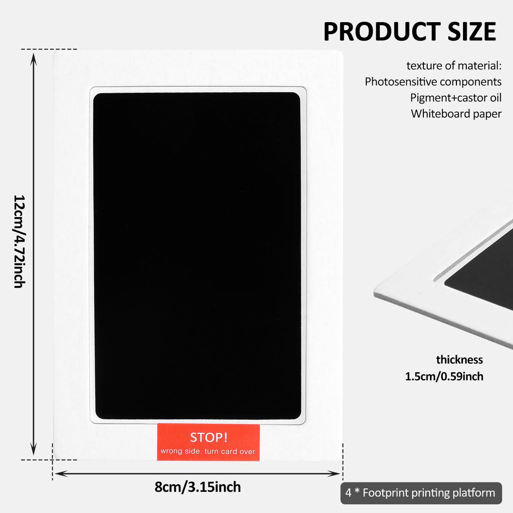 Inkless Baby Hand and Footprint Kit, Ink Pad Safe No Mess Printing Infant Hand Foot Stamp,4 Pack Newborn Inkless Print Pads