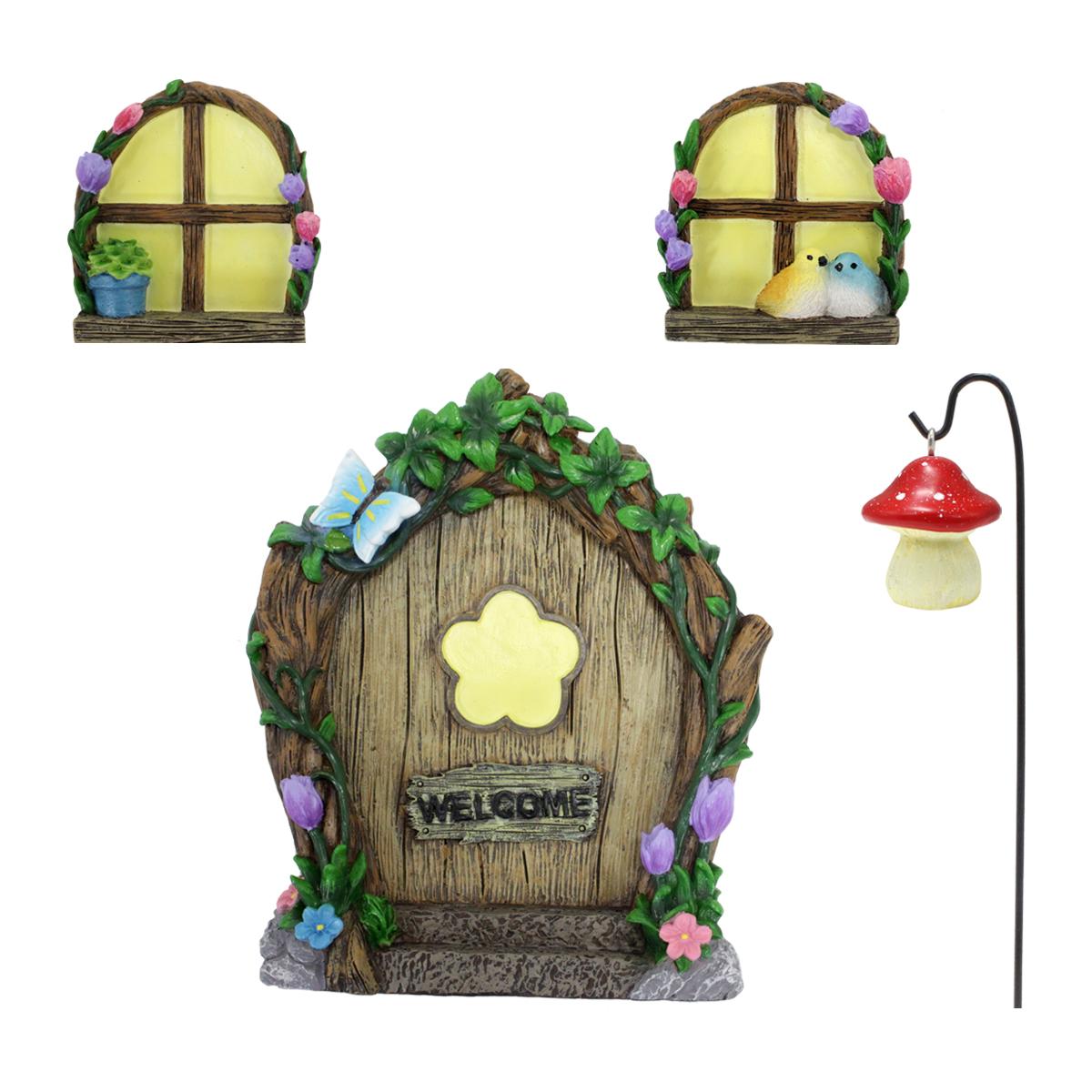 

1 set of resin handicrafts for flower butterfly doors and windows, decorative pendants for large trees in courtyards and gardens