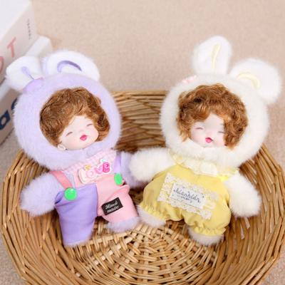 Plüsch Schlüsselanhänger Anhänger Vinyl Gesicht Puppenform Kompakte Größe Tragbarer Schlüsselanhänger Taschenanhänger Schlüsselhalter Rucksack Ornament