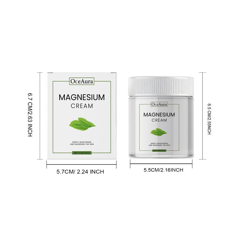 Oceaura Body Magnesium Cream Gentle Formula Deep Moisturizing Nourish Soft Tender Skin Refreshing Daily Body Care