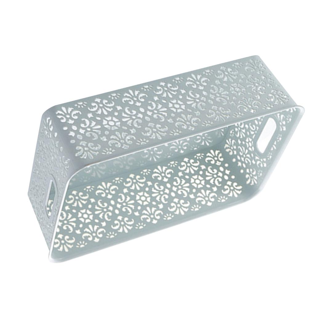 Multifunction Organization Basket Hollow Out Large Capacity Box Storage Bin for Office Desktop