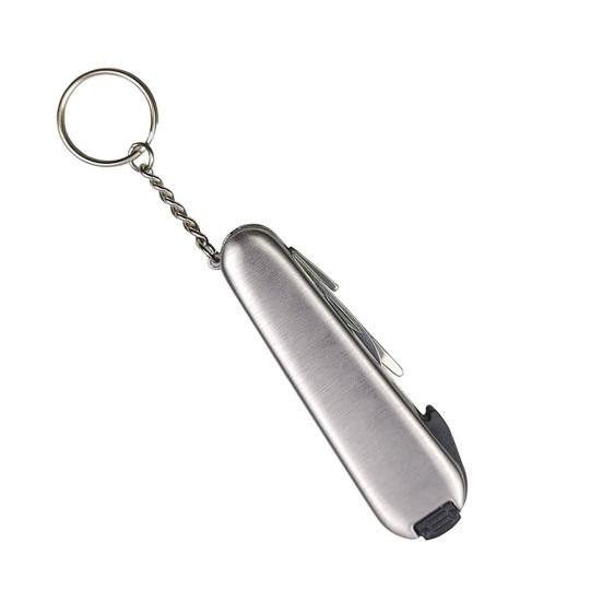 Yousheng 6-in-1 Multifunctional Golf Tool, Stainless Steel Keychain with Ball Marker, Divot Tool, Cutter, Wrench, Brush, Score Pen, Golf Accessories
