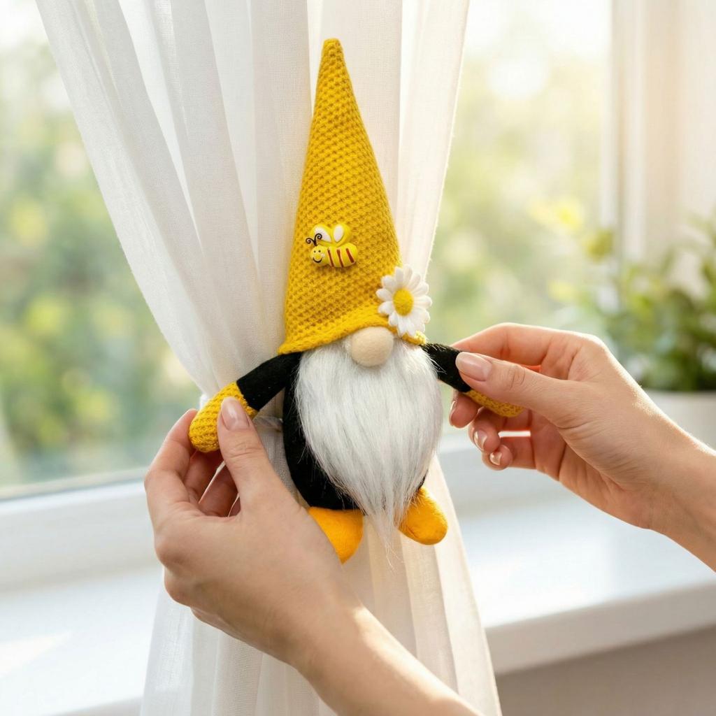 Bee Festival Faceless Doll Curtain Decoration Ribbon Holiday Decoration Ornament Curtain Tie Decoration Hanging Piece