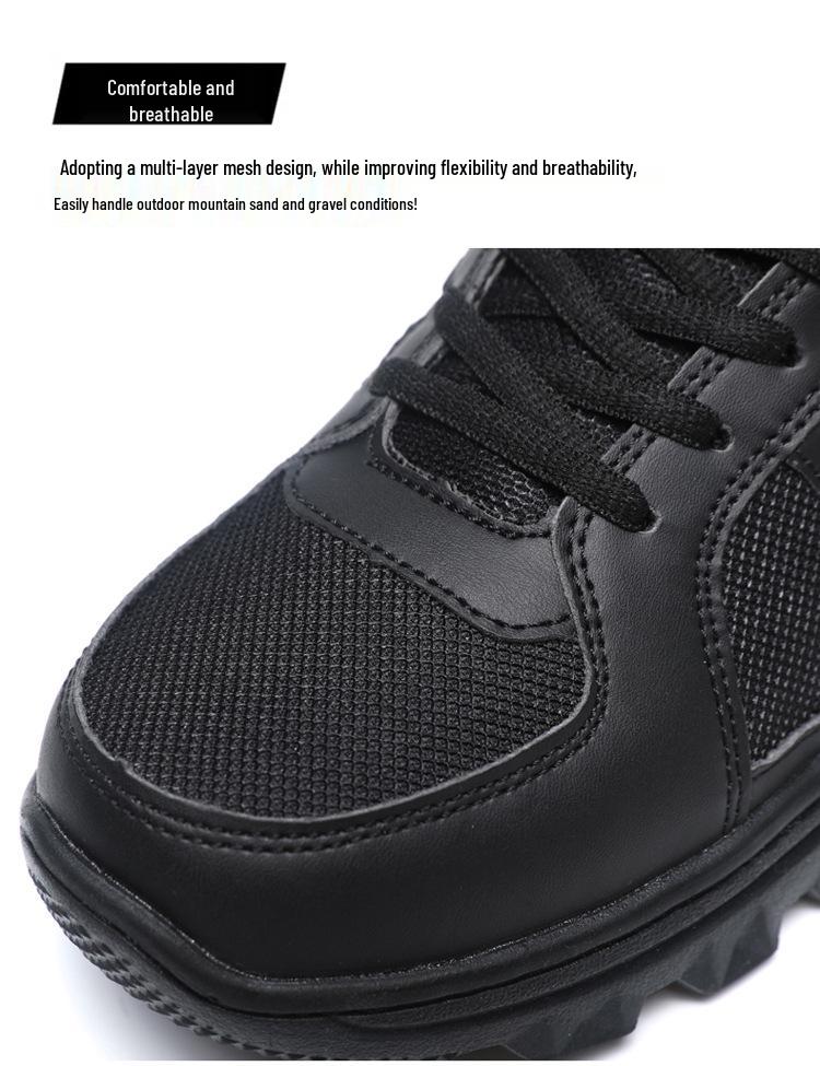 Black Breathable Non-Slip Training Shoes with Thick Wear-Resistant Sole for Outdoors, Running, and Couples