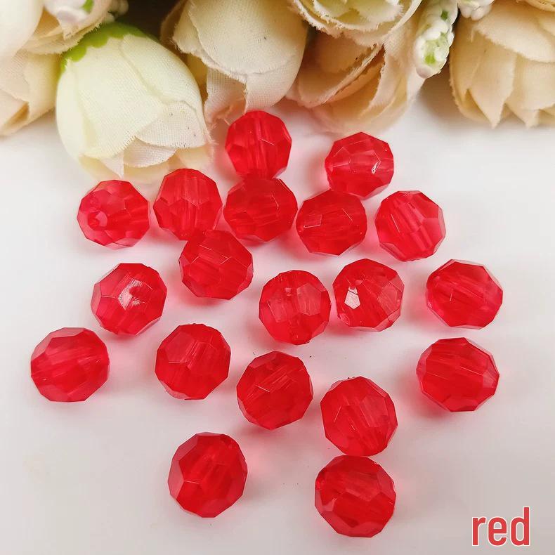 10MM Transparent Acrylic Corner Beads: DIY Handmade Curtain Ornaments, Imitation Crystal and Colored Loose Beading Materials