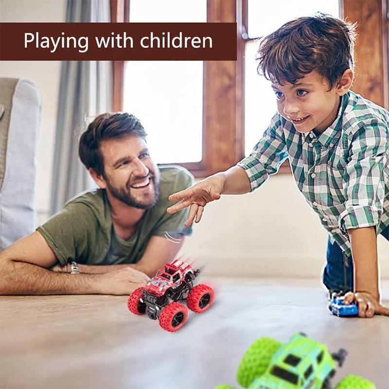 Toys Car Monster Truck Four-wheel Drive Vehicle Stunt Dump Car Inertia Car Toy Dinosaur Pull Back Children Toy Boy Girl Gift