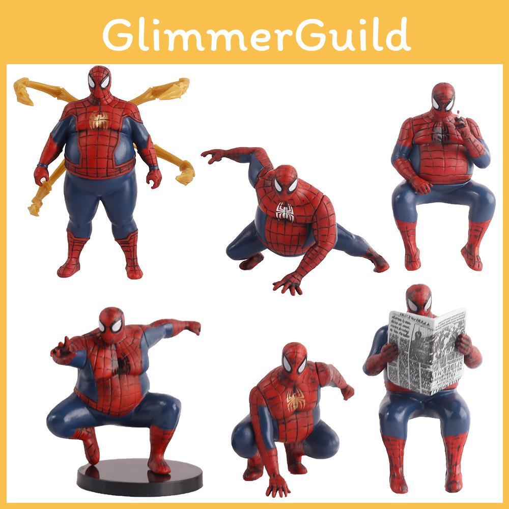Fat Chubby Spider Man Pvc Desk Decor With Hero Figurine For Office And Car Display