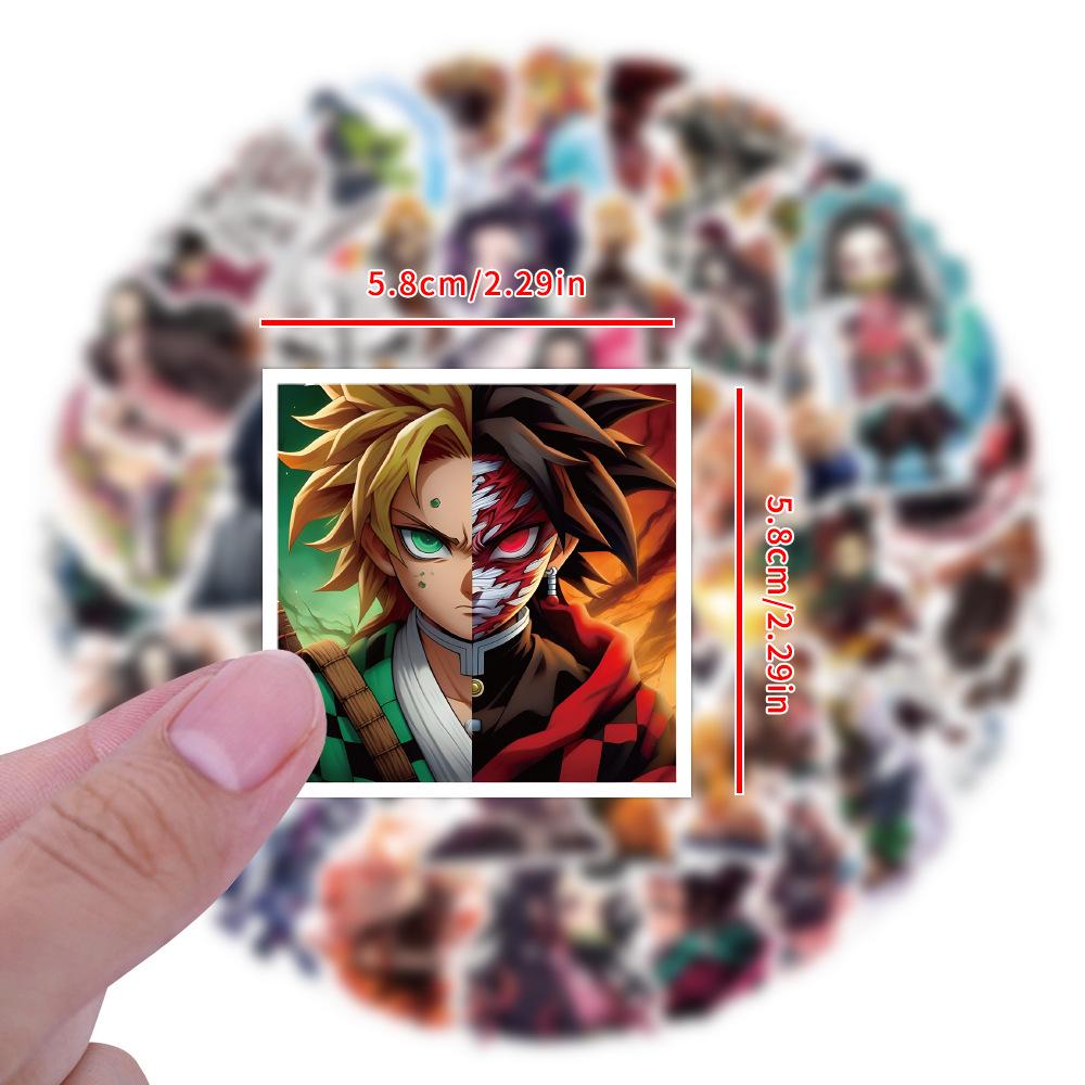 Demon Slayer Anime Graffiti Stickers: 55/200 Sheets for Notebook & Luggage DIY Decoration