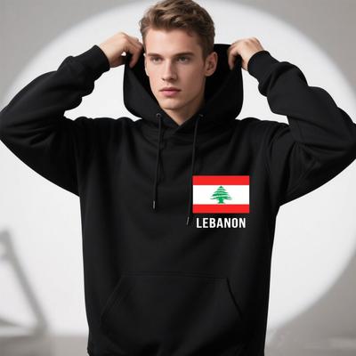 Lebanon Flag Lebanese Pullover Hoody Country Map Hoodie Pullover Hooded Hip Hop Sweatshirt Cotton Unisex Sweatshirt  Hoodies