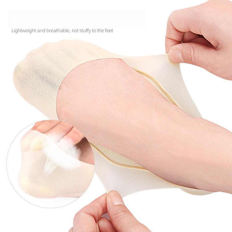 Summer Women's Arch Boat Socks Crescent Sponge Pad Shock Absorption and Pressure Relief Arbitrary Cutting Invisible Anti-slip Shallow Socks