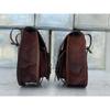 Real 1 Pair 2 Bags Leather Motorcycle Saddle Bag Side Pouch Panniers Bags