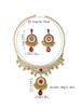 Vintage Ethnic Rhinestone Necklace & Earrings Set