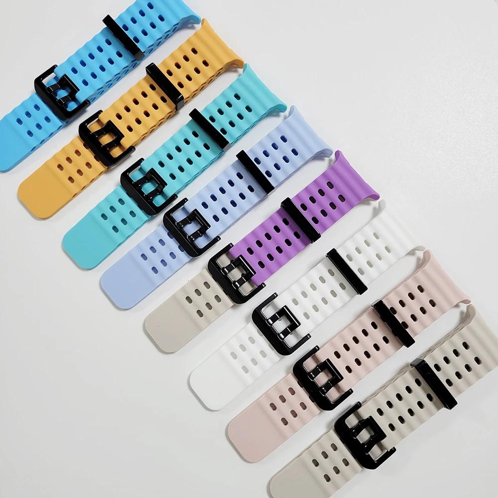Marine Strap for Samsung Galaxy Watch Ultra for Galaxy Watch Ultra 47mm No Gaps Silicone Sports Bracelet Watchband
