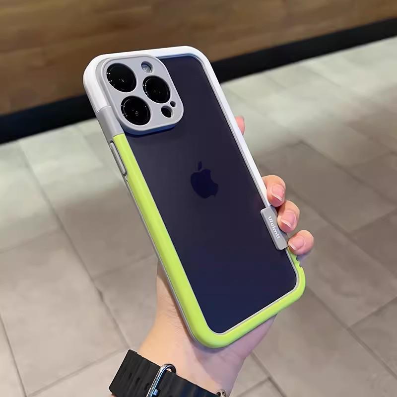 Custodia in Silicone per Apple 16 Pro Max con Cornice Color Block e Protezione Anti-urto per iPhone 16.