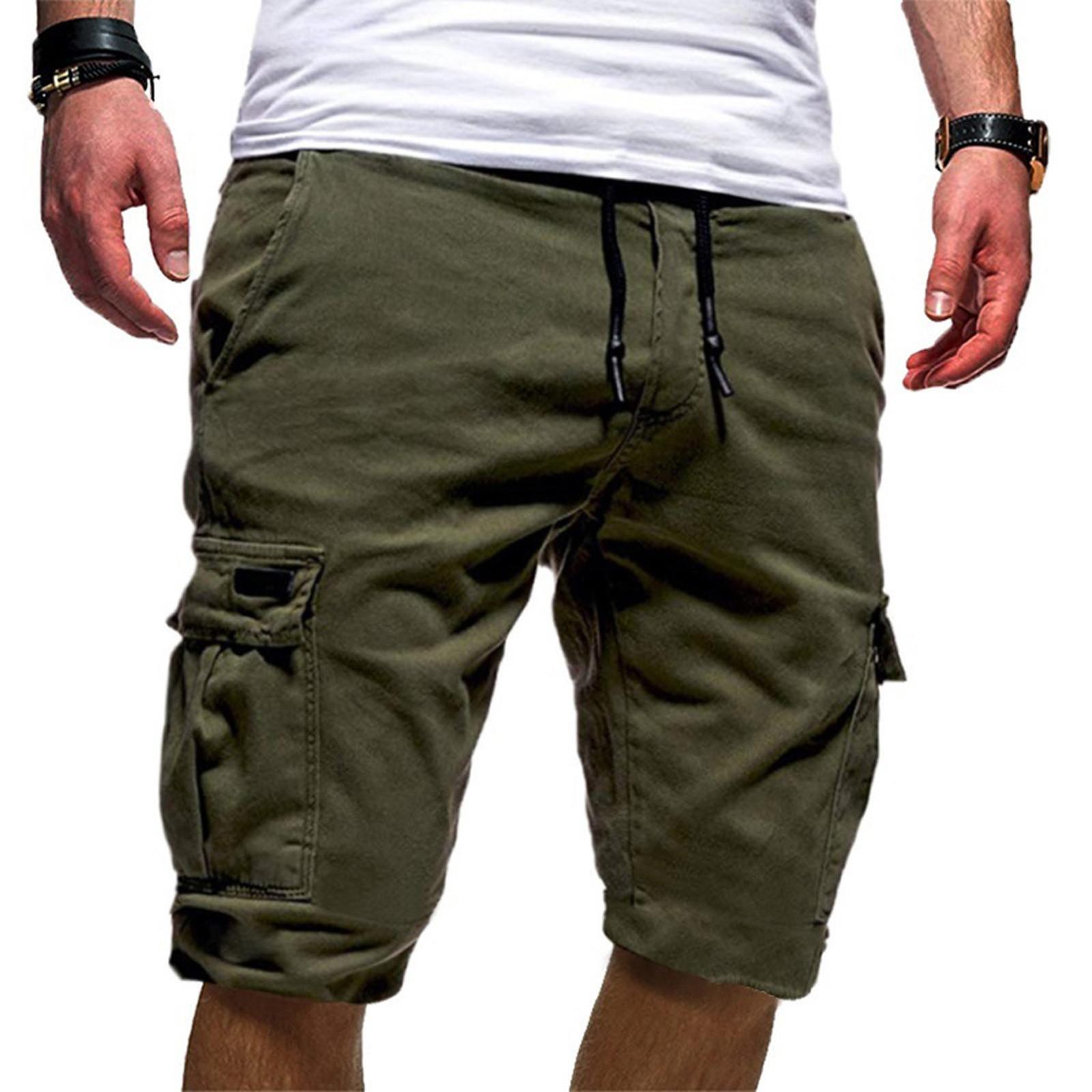 

Men s Sport Color Bandage Casual Loose Sweatpants Drawstring Shorts Pant L