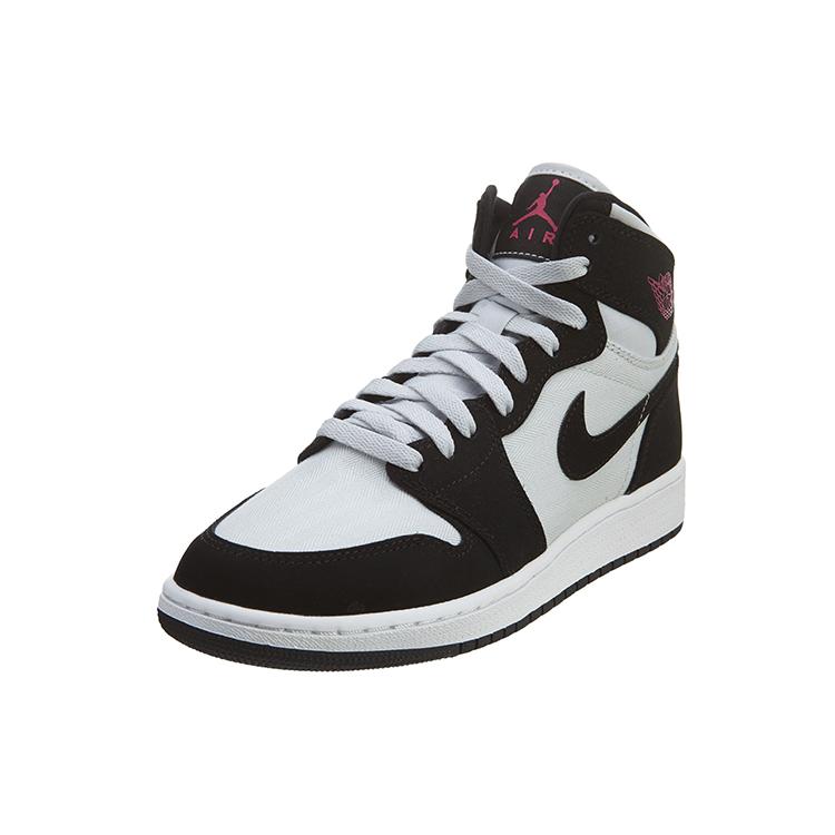 Jordan 1 Retro High GS Pure Platinum Black Pink 332148-015