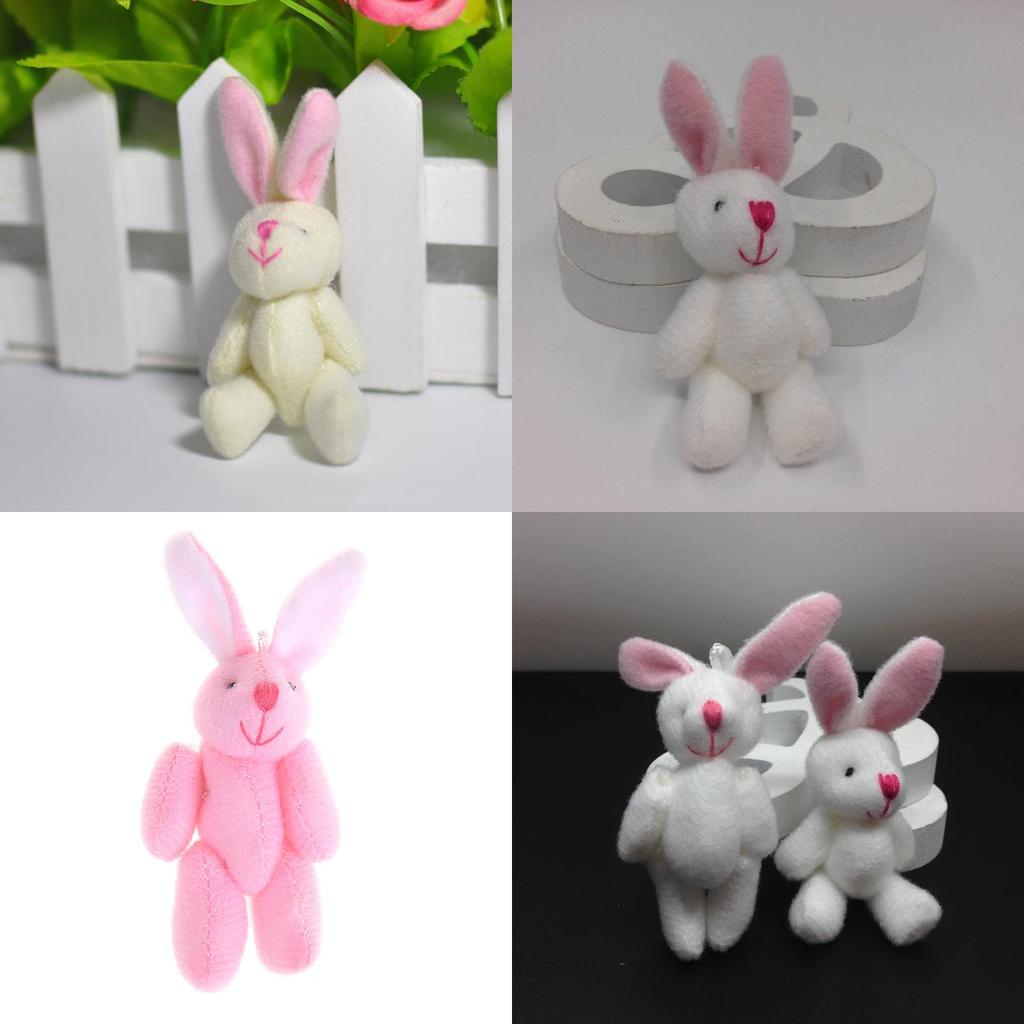 Niedliches 7,5 cm großes Mini-Kaninchen-Plüschtier, perfekt als Hochzeitsgeschenk oder Mitbringsel.