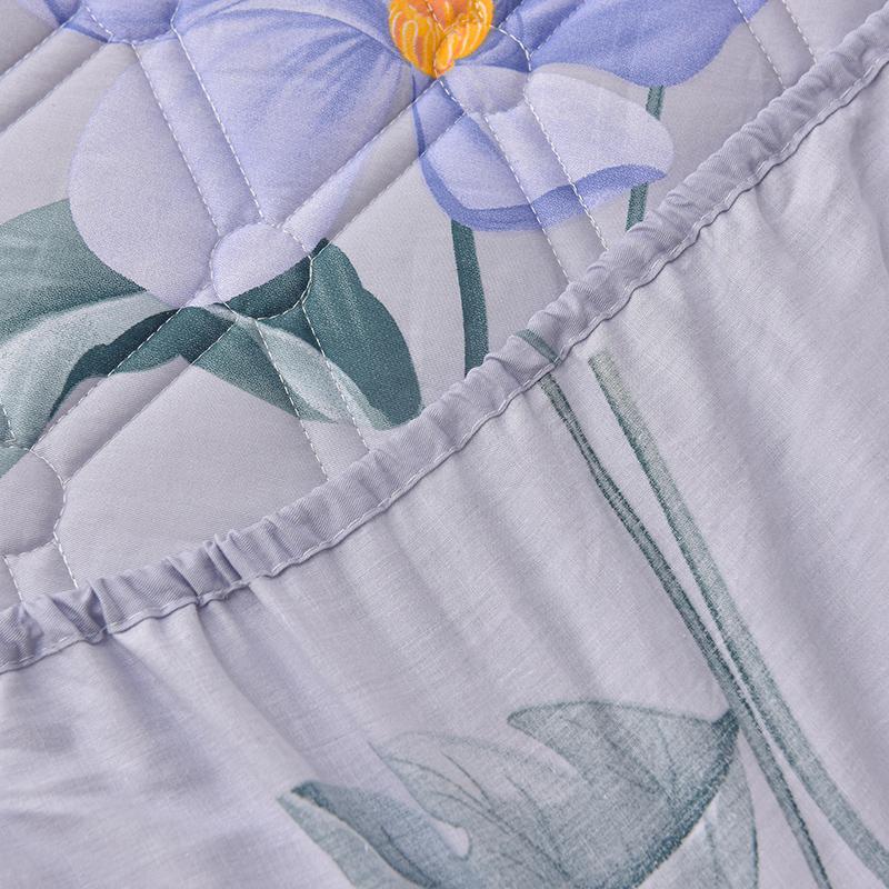 Thicken Mattress Cover for Home Funda De Colchón 100% Cotton Fitted Bedsheet King Size Floral Bed Covers 150x200(no Pillowcase)