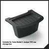 For Tesla Model Y Juniper 2025+ Rear Seat Organizer, TPE Behind Center Console Storage Box - Durable Waterproof Bin