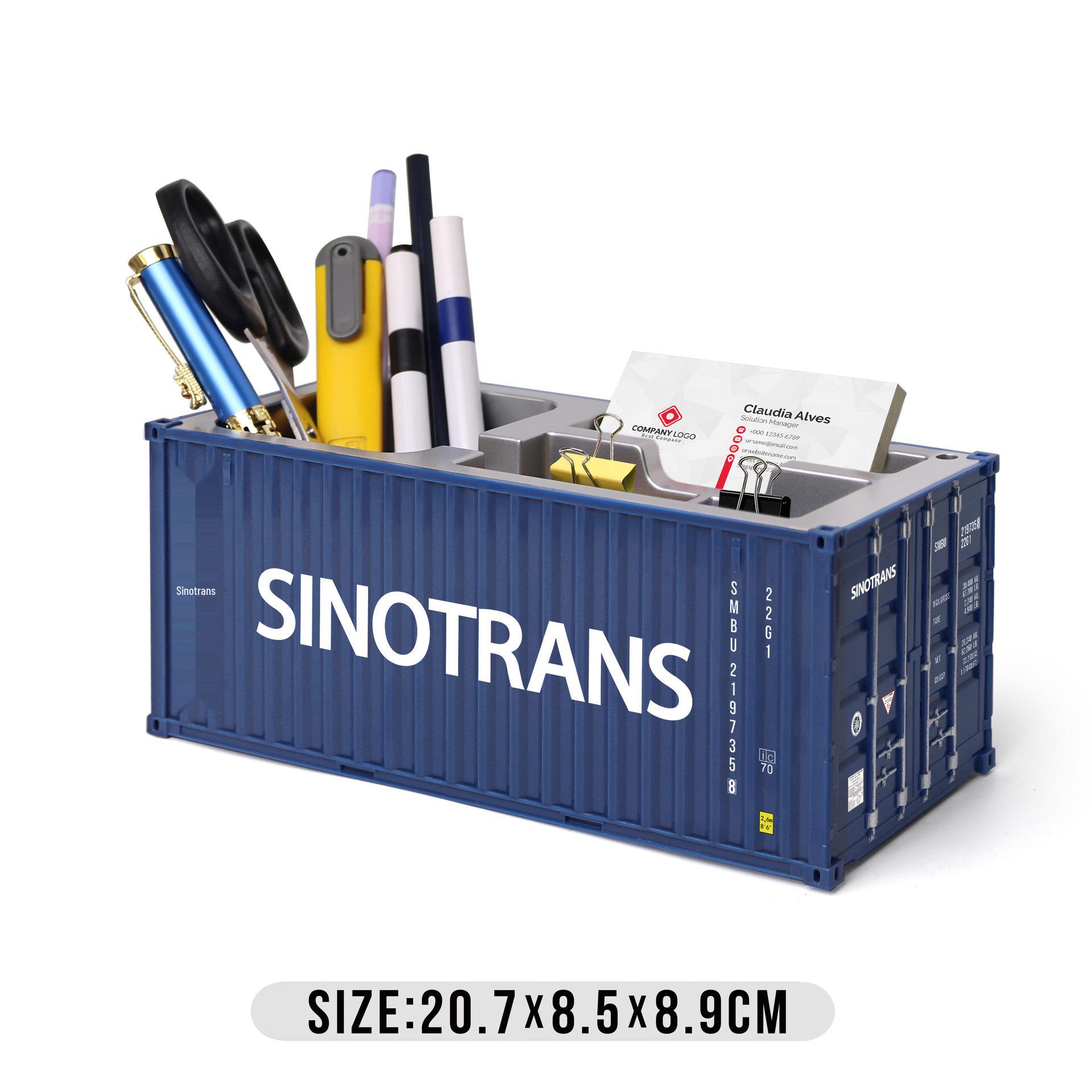 Personalisierter DHL Versandcontainer Stiftehalter mit Logo