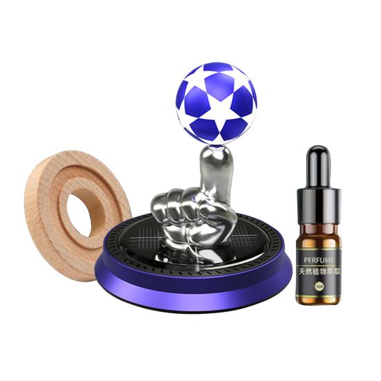 Odorizant solar pentru mașină, cu vârf rotativ, fotbal, parfum de lungă durată, purificare a aerului, difuzor de aromoterapie automată, ornament, accesorii pentru interiorul mașinii