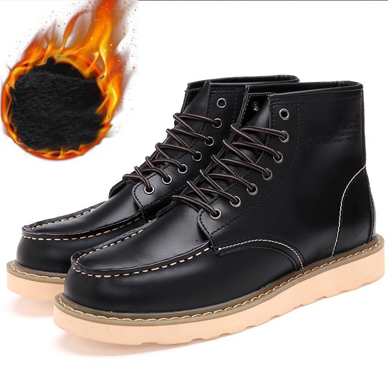 Мужская повседневная обувь в стиле ретро с высоким берцем, повседневная обувь больших размеров, легкие ботильоны 45 прохладный черный