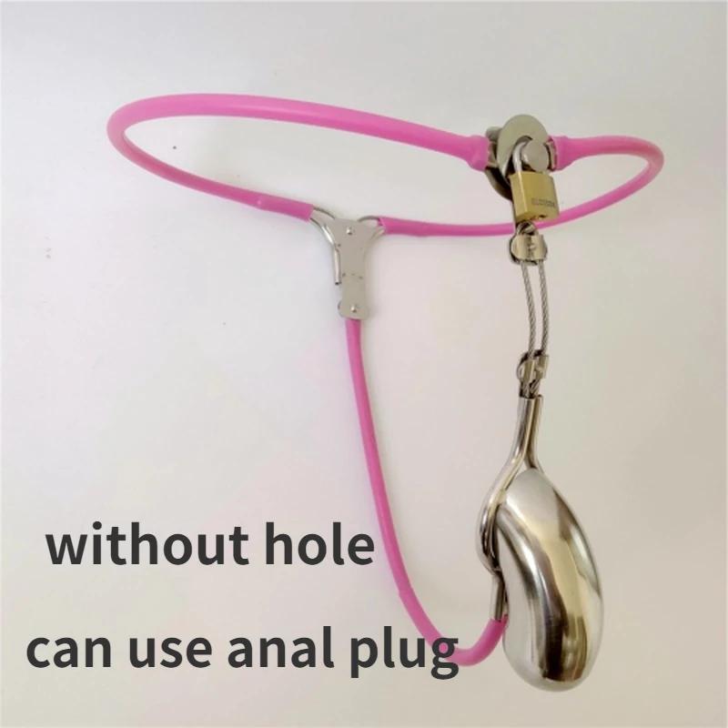 Adjustable Invisible Male Stainless Steel Chastity Belt with Enclosed Cage Plug Full Cover Restraint with Hole Sex Toys for Men