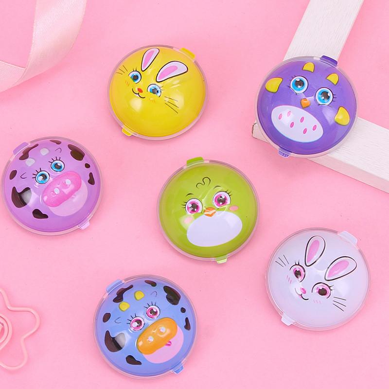 Cartoon Rabbit Chick Plastic Semi Circle Mini Animal Car Toy Parent Play Child