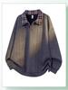 Men's Retro Color Block Plaid Long Sleeve Heavyweight Polo Collar Hoodie