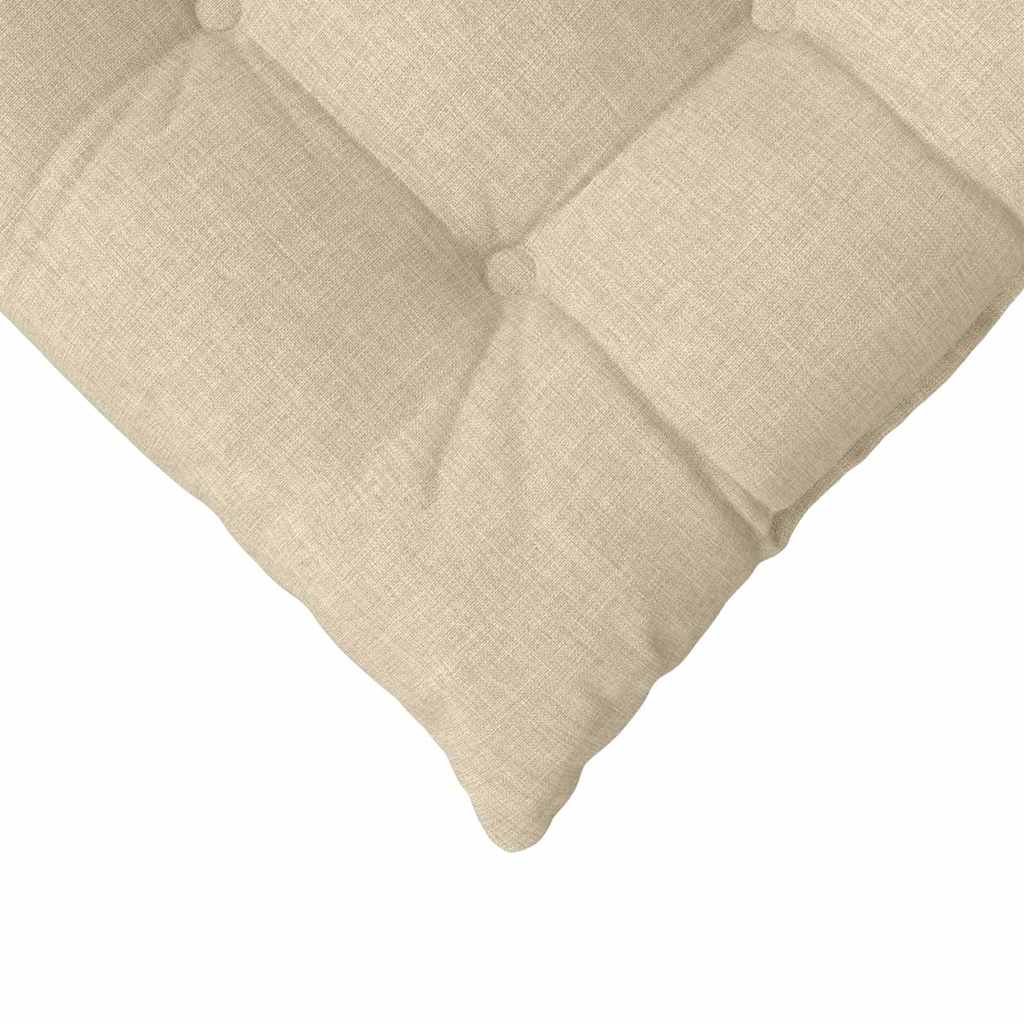 Seat Cushions 4 Pcs Cream 40 X 40 X 6 Cm Fabric