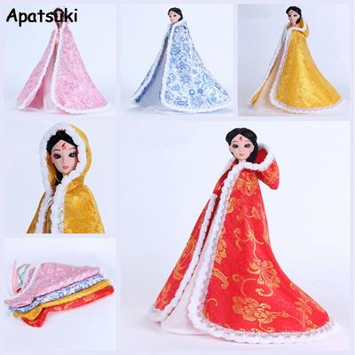 Chinese Ancient Costume Cloak For Barbie Doll Clothes Overcoat Mantle Big Hide Cover Clothing Outfits For 1/6 BJD Doll Accessory