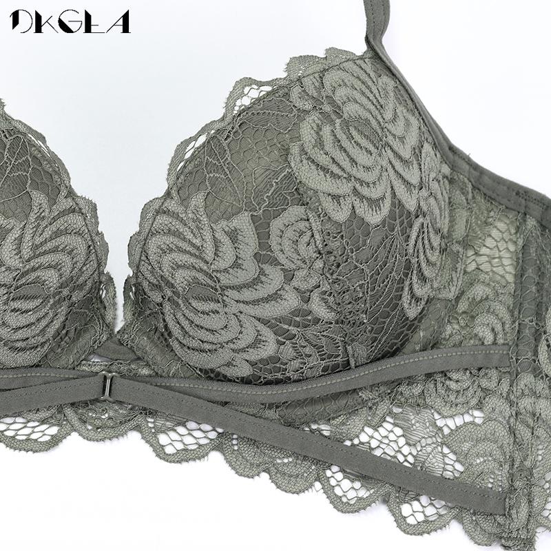 DKGEA Módní push up podprsenka sexy ženy krajkové spodní prádlo set